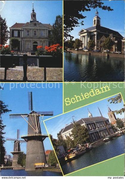 Schiedam Kirche Windmuehle Boote