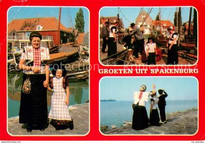 Spakenburg NL Trachtenfamilie Fischerhafen Strand