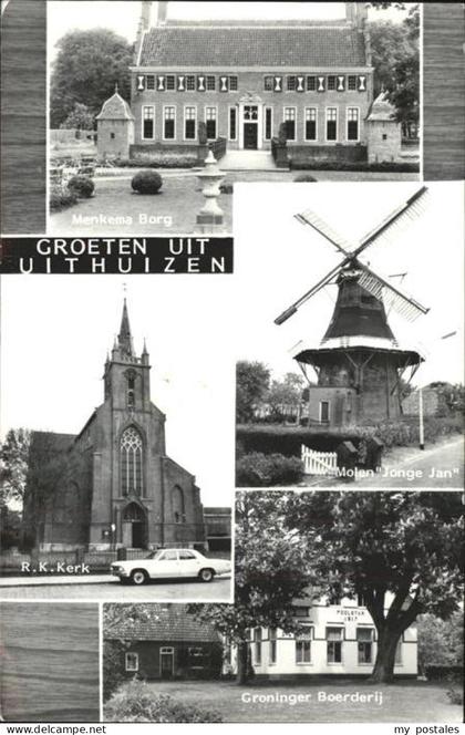 Uithuizen Menkema Borg Molen Jonge Jan Kerk Groninger Boerderij Kirche Muehle
