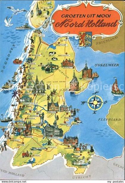 Utrecht Panoramakarte Flevoland Ijsselmeer Helder