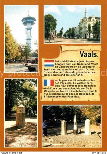 Vaals Turm Strassenpartie Gedenksteine
