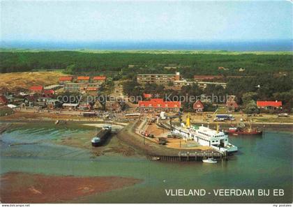 Vlieland Friesland NL Veerdam BIJ EB luchtfoto