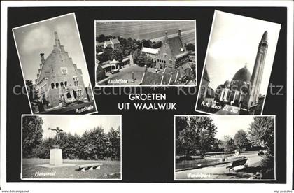 Waalwijk Raadhuis Luchtfoto RK Kerk St Jan Monument Wandelpark