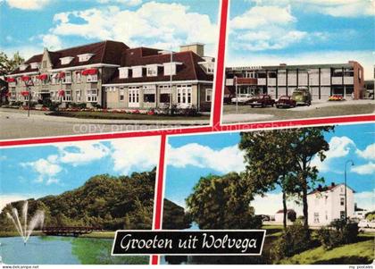 Wolvega Friesland NL Hotel Raiffeisen-Bank Stadtansicht Park Springbrunnen Villa