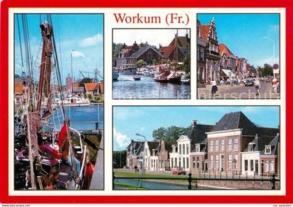 Workum Segelboot Hafen Strassenpartie