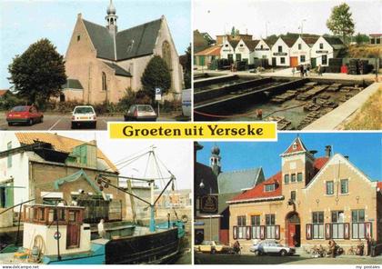 Yerseke Kirche Fischerboot Teilansichten