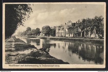 Klapp-AK Dedemsvaart, Hoofdvaart met dokterswoning te Dedemsvaart-dorp