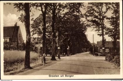 CPA Borger Odoorn Drenthe Niederlande, Straßenpartie