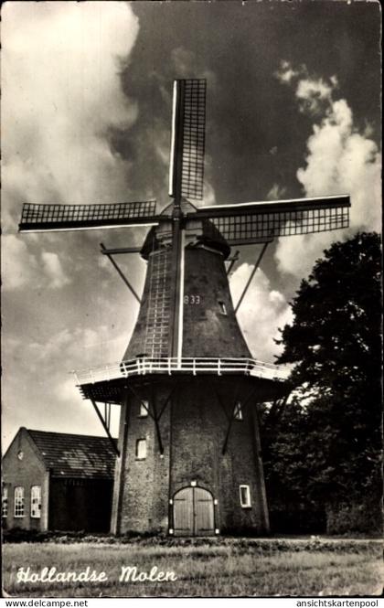 CPA Gieten Drenthe Niederlande, Korenmolen