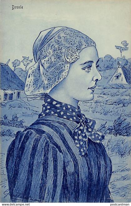 Nederland - DRENTHE Drente - Type vrouw - Uitg. J. H. Schaefer's Delft Edition