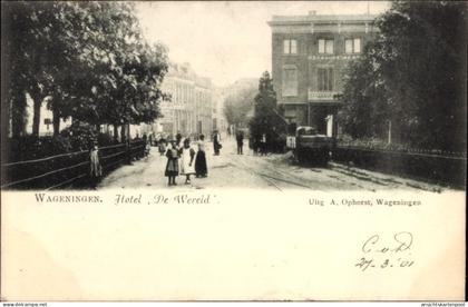 CPA Wageningen Gelderland Niederlande, Hotel De Wereld