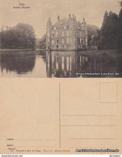 Postkaart Velp (Gelderland) Kasteel "Biljoen" 1925