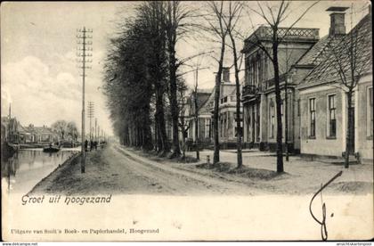 CPA Hoogezand Sappemeer Groningen, Kanal, Straßenpartie