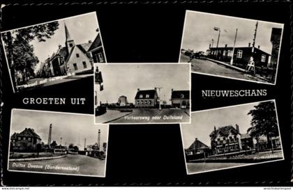 CPA Nieuweschans Groningen, NIEUWESCHANS, GROETEN UIT, Verkehrsweg nach Deutschland, Deutsche D...