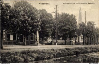 CPA Wildervank Groningen Niederlande, Rathaus, Denkmal, Pastorat