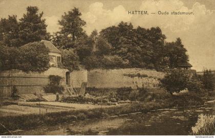 Nederland, HATTEM, Oude Stadsmuur (1925) Nauta 12924 Ansichtkaart