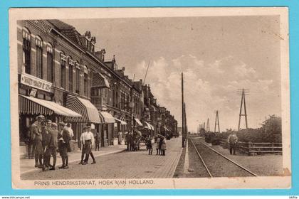 NEDERLAND prentbriefkaart Prins Hendrikstraat 1923 Hoek van Holland naar Schiedam