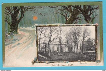 NEDERLAND prentbriefkaart Sociëteit 1903 Hoorn naar Rotterdam