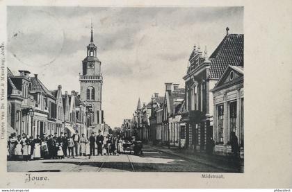 Joure (Frl.) Midstraat  Veel Volk 190? Topkaart