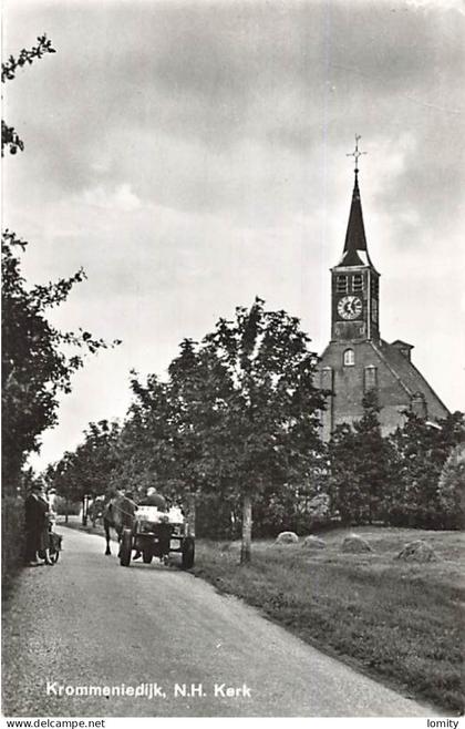 Pays Bas Krommenie église attelage cheval pot de lait Krommeniedijk kerk