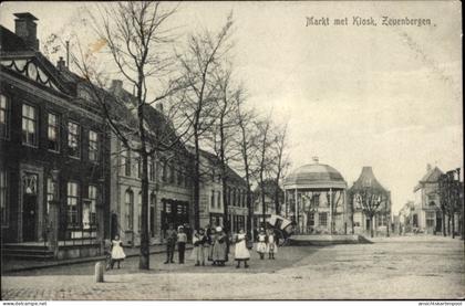 CPA Zevenbergen Nordbrabant, Markt met Kiosk