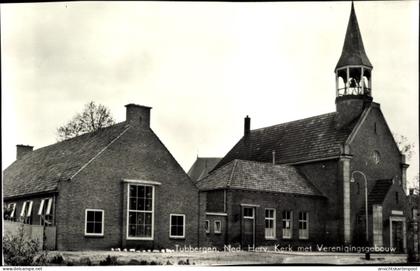 CPA Tubbergen Overijssel, Ned. Herv. Kerk met Verenigingsgebouw