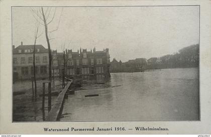 Purmerend // Watersnood Jan. 1916 - Wilhelminalaan 19??