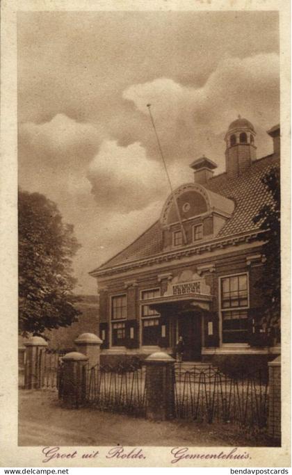 Netherlands, ROLDE, Gemeentehuis, Town Hall (1910s) Nauta A2035 Postcard