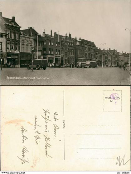 Postkaart Roosendaal Markt met Postkantoor - Fotokarte 1965