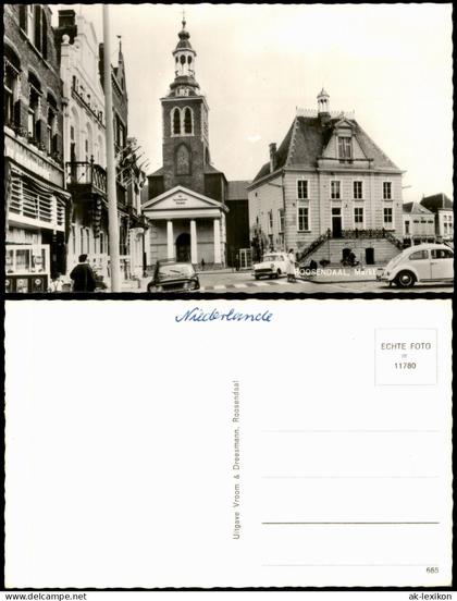 Postkaart Roosendaal Partie am Markt, Auto VW Käfer 1960