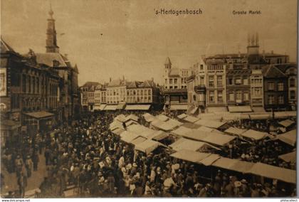 's Hertogenbosch (Den Bosch) Groote Markt  (niet standaard) 1923