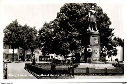 CPA Tilburg Heuvel mit Standbeeld Koning Willem II