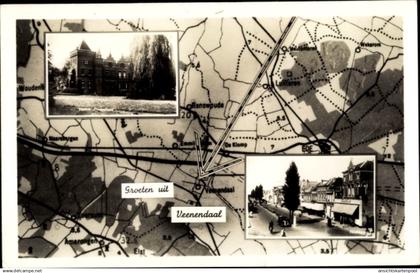 Landkarten CPA Veenendaal Utrecht Niederlande, Slot, Street