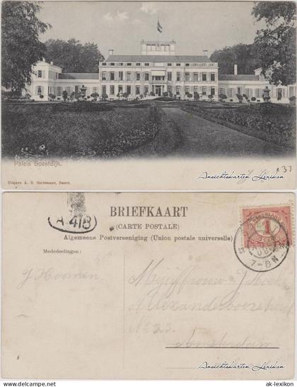 Postkaart Soestdijk-Baarn Palais Soestdijk 1906