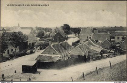 CPA Scharendijke Zeeland Niederlande, Ort aus der Vogelschau