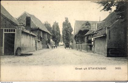 CPA Stavenisse Zeeland Niederlande, Straßenpartie im Ort