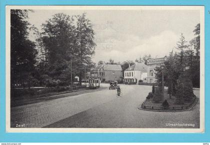 NEDERLAND prentbriefkaart Utrechtscheweg Zeist 1937 Utrecht naar Den Haag