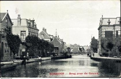 CPA Boskoop Alphen aan den Rijn Südholland Niederlande, Brug over de Gouwe