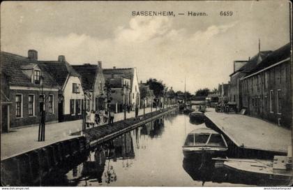 CPA Sassenheim Südholland, Haven, Ortsansicht