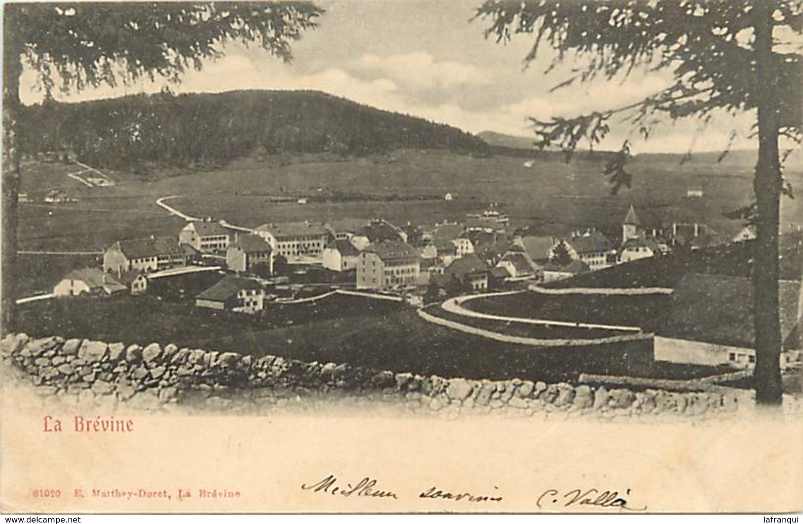 pays div -ref N913- suisse - la brevine  - carte bon etat -