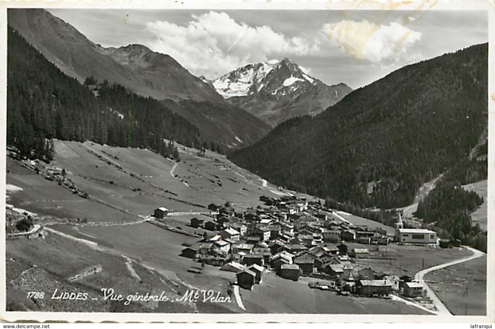 pays div -ref V132- suisse - liddes - vue generale - mont velan   -