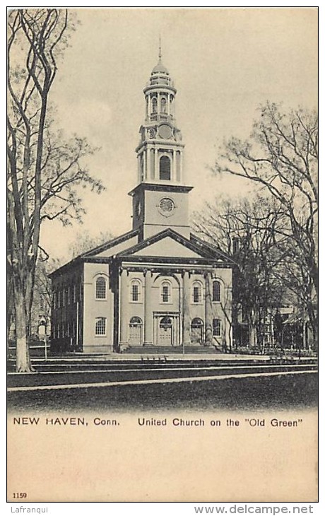 pays divers -etats unis- usa -ref C339- new haven - conn -united church on the old green - postcard in good condition  -