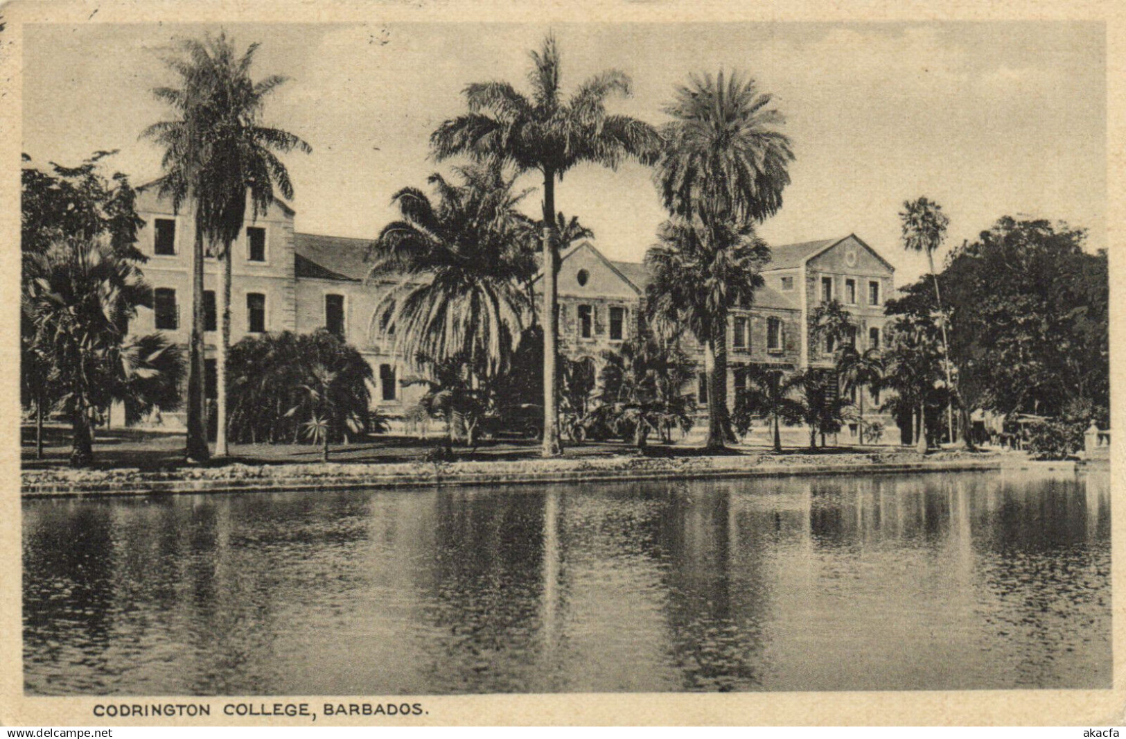 PC BARBADOS, CODRINGTON COLLEGE, BARBADOS, Vintage Postcard (b50073)