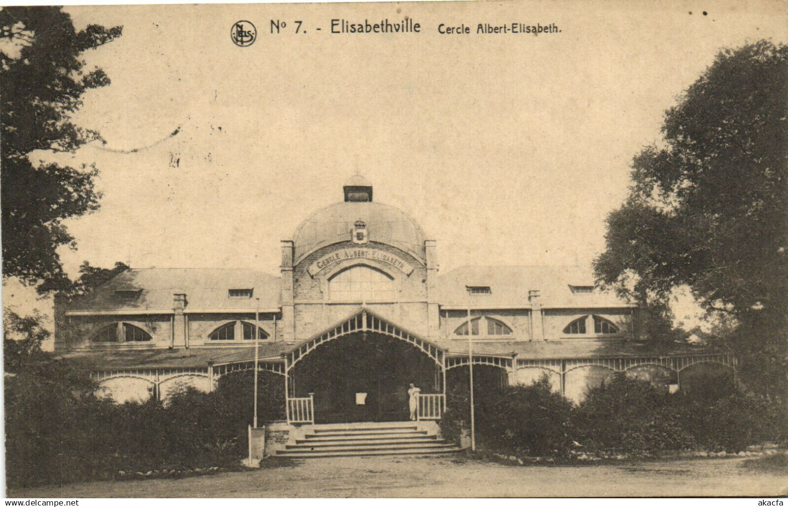 PC BELGIAN CONGO, ELISABETHVILLE, CERCLE, Vintage Postcard (b33293)