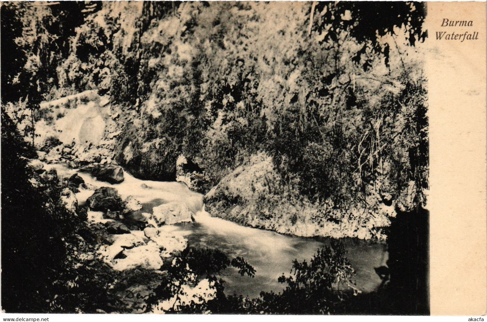 PC BURMA MYANMAR BURMA WATERFALL (a82513)
