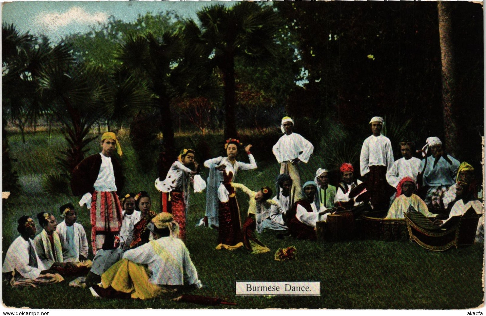 PC BURMA MYANMAR BURMESE DANCE (a82516)