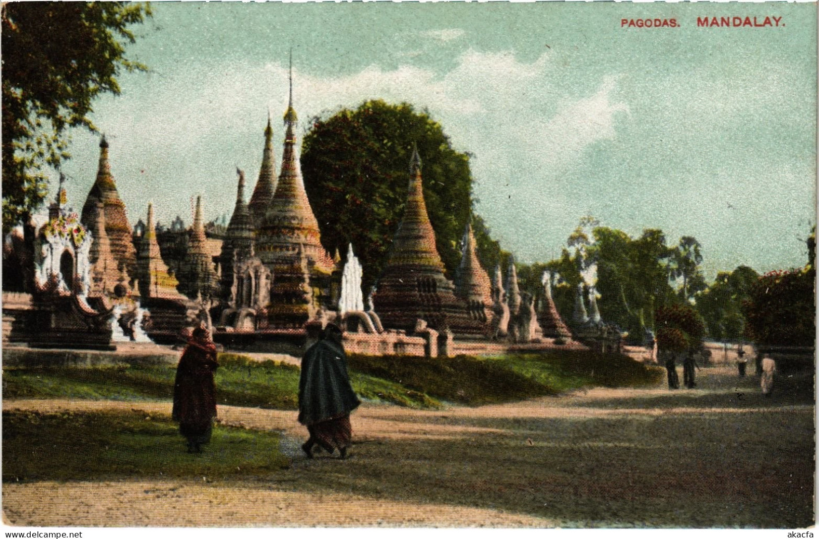 PC BURMA MYANMAR PAGODAS MANDALAY (a82494)