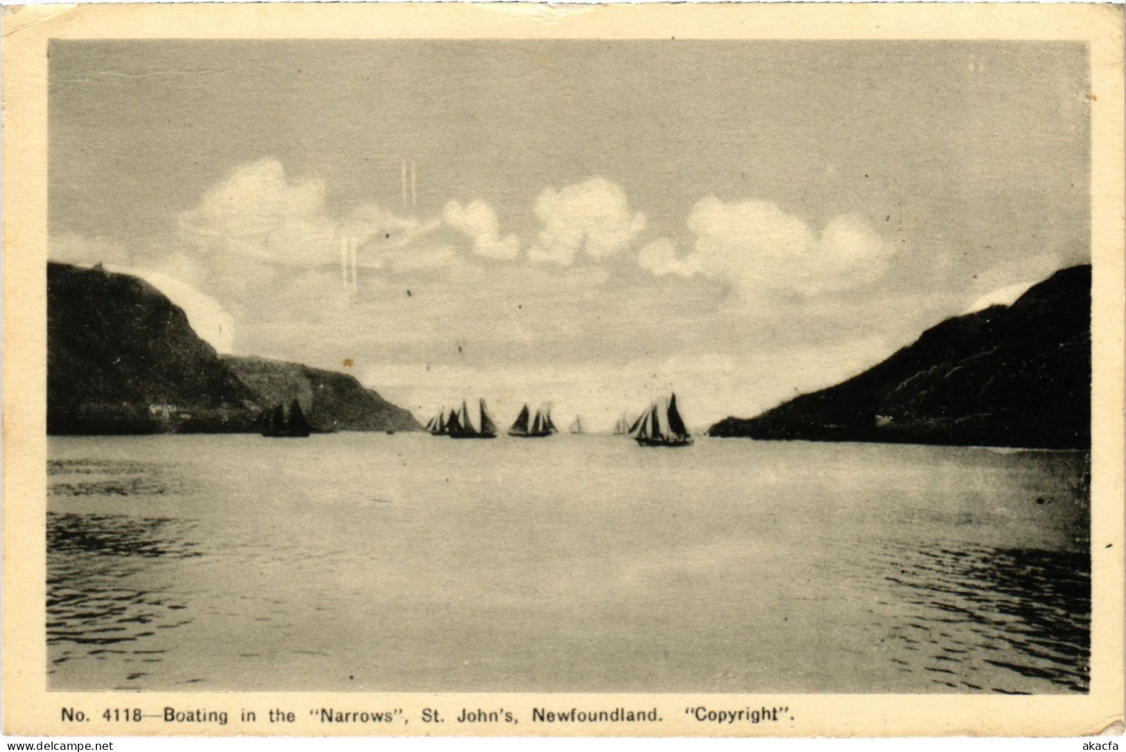PC CANADA, NEWFOUNDLAND, ST. JOHN'S, BOATING, Vintage Postcard (b61635)