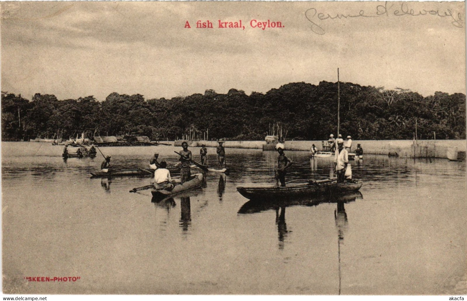 PC CEYLON SRI LANKA A FISH KRAAL, CEYLON (a75866)