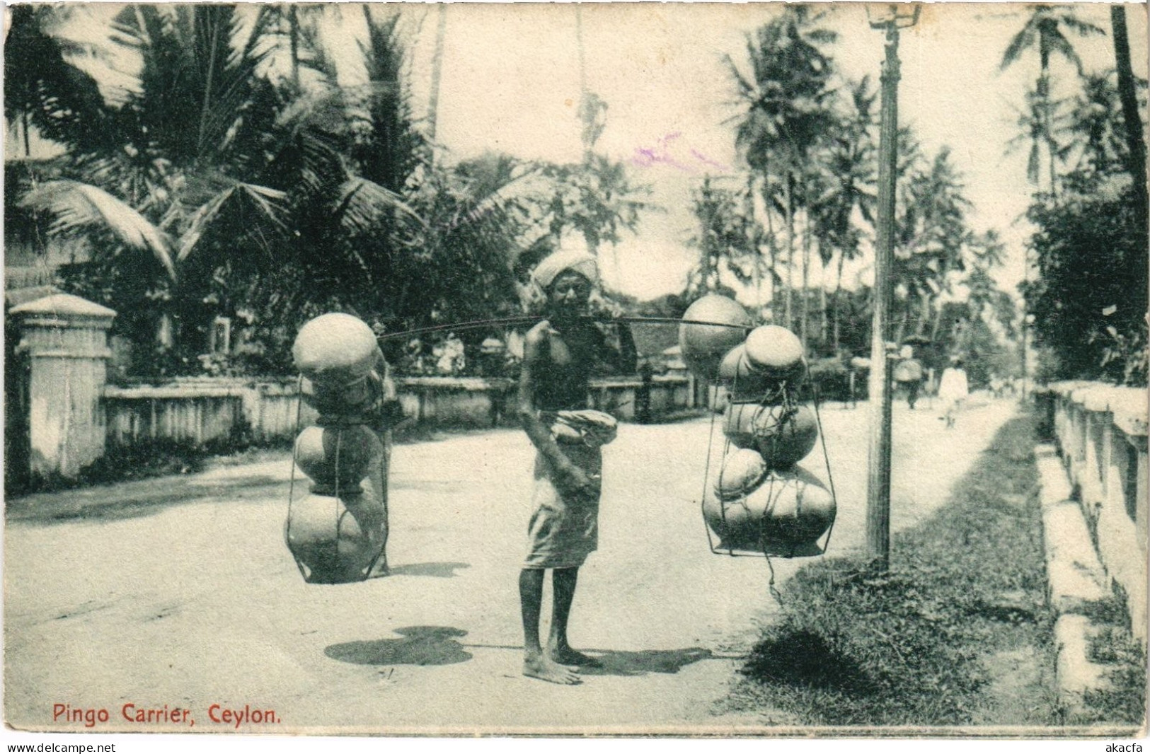 PC CEYLON SRI LANKA PINGO CARRIER, CEYLON (a75847)